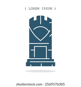 Vector symbol. Fortress icon illustration. Stock vector symbol illustration design.