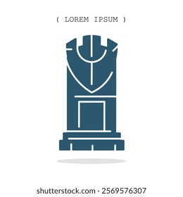 Vector symbol. Fortress icon illustration. Stock vector symbol illustration design.