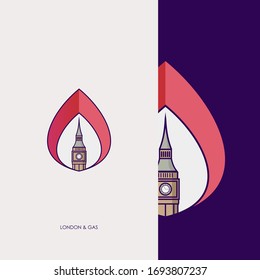 vector symbol gas and mascot london city