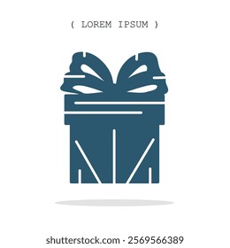 Vector symbol. Gift box icon illustration. Stock vector symbol illustration design.