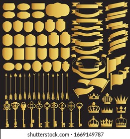 Vector symbol of a golden royal theme