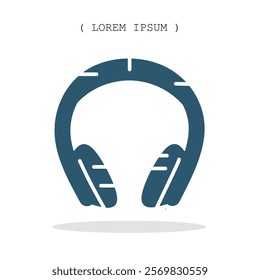 Vector symbol. Headset icon illustration. Stock vector symbol illustration design.