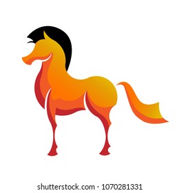 Vector Symbol of Horse Idle representing strength and stability