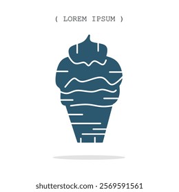 Vector symbol. Ice cream icon illustration. Stock vector symbol illustration design.