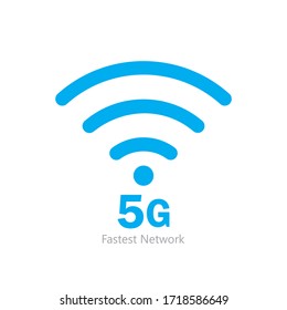 Vector symbol or icon 5G Internet Network Connection. 5th Generation Wireless Internet Network Connection