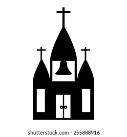 vector symbol or icon of church building