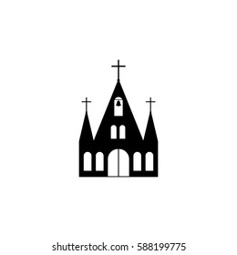 vector symbol or icon of church building