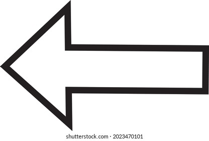 vector symbol icon line design arrow left
