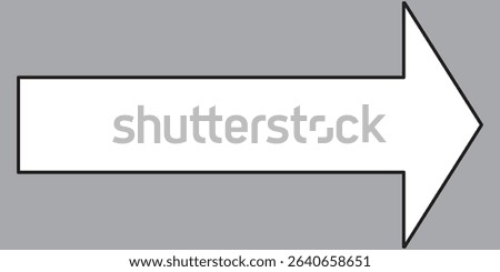   Vector symbol icon line design arrow right. Right Outline long arrow Vector Icon.