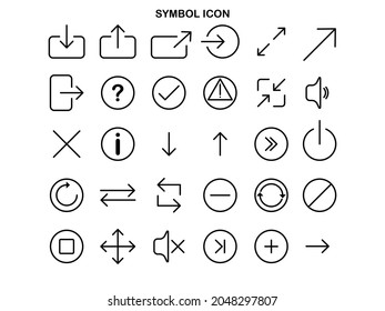 Vector of symbol icon outline, suitable for element app development.
