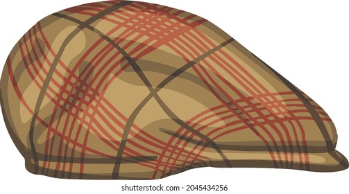 Vector Symbol icon Plaid beige cap illustration