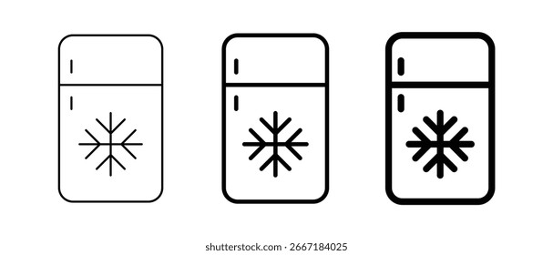 A vector symbol and icon for a refrigerator set illustration.