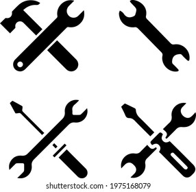 Vector symbol icon service tool