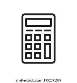 vector symbol image calculator icon black on white