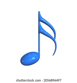 Vector symbol image of a note. Musical note on a white background. Graphic design illustration.