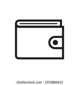 vector symbol image wallet, purse icon black on white
