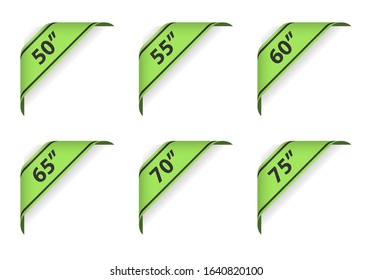vector symbol indicating the size of display with light shadow
