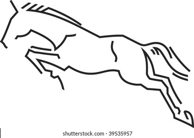 vector symbol jumping horse