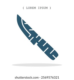 Vector symbol. Knife icon illustration. Stock vector symbol illustration design.