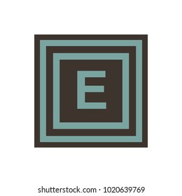 Vector symbol of letter Epsilon from the Greek alphabet