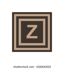 Vector symbol of letter Zeta or Z from the Greek alphabet