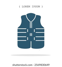 Vector symbol. Life jacket icon illustration. Stock vector symbol illustration design.