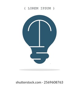 Vector symbol. Light bulb icon illustration. Stock vector symbol illustration design.