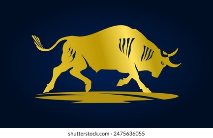 vector, symbol, logo, bull, design, illustration, head, wild, animal, horn, 
