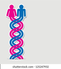 vector symbol of love between man and woman