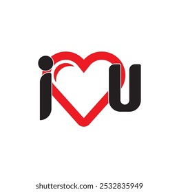 Vector symbol I love you illustration design