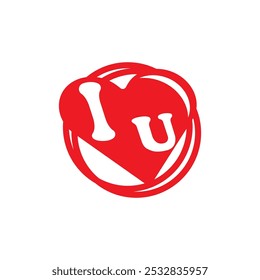 Vector symbol I love you illustration design