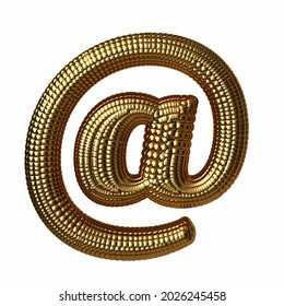 Vector symbol made of golden spheres