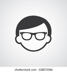 vector symbol  man glasses style  