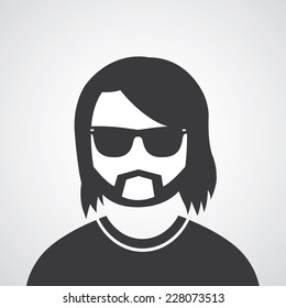 vector symbol  man glasses style  