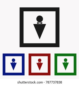 Vector symbol man for wc. One of set web icons