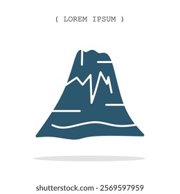Vector symbol. Mountain icon illustration. Stock vector symbol illustration design.