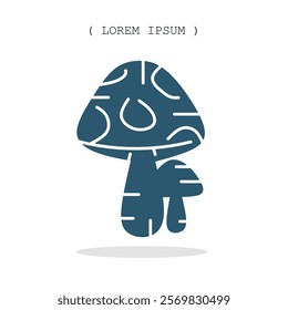 Vector symbol. Mushroom icon illustration. Stock vector symbol illustration design.
