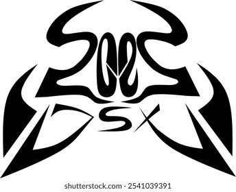 Símbolo de Vector, adorno, logo DSX 2025. Hermosa Ilustración vectorial.