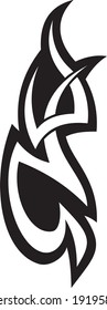 Vector symbol, ornament, tattoo. beautiful vector illustration. Drawings on the body, ancient symbols.