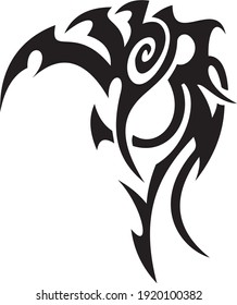 Vector symbol, ornament, tattoo. beautiful vector illustration. Drawings on the body, ancient symbols.