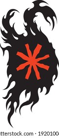 Vector symbol, ornament, tattoo. beautiful vector illustration. Drawings on the body, ancient symbols.
