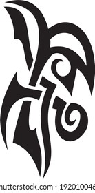 Vector symbol, ornament, tattoo. beautiful vector illustration. Drawings on the body, ancient symbols.
