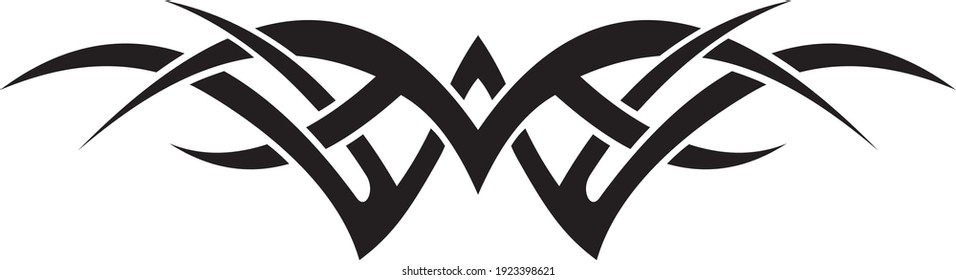 Vector symbol, ornament, tattoo. beautiful vector illustration. Drawings on the body, ancient symbols.	