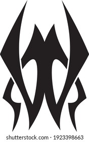 Vector symbol, ornament, tattoo. beautiful vector illustration. Drawings on the body, ancient symbols.	