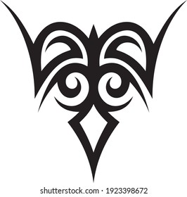 Vector symbol, ornament, tattoo. beautiful vector illustration. Drawings on the body, ancient symbols.	