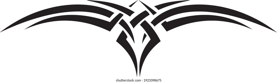 Vector symbol, ornament, tattoo. beautiful vector illustration. Drawings on the body, ancient symbols.	