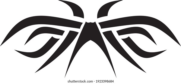 Vector symbol, ornament, tattoo. beautiful vector illustration. Drawings on the body, ancient symbols.	