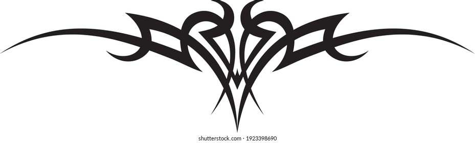 Vector symbol, ornament, tattoo. beautiful vector illustration. Drawings on the body, ancient symbols.	