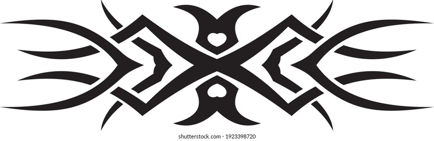 Vector symbol, ornament, tattoo. beautiful vector illustration. Drawings on the body, ancient symbols.	