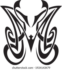 Vector symbol, ornament, tattoo. beautiful vector illustration. Drawings on the body, ancient symbols.